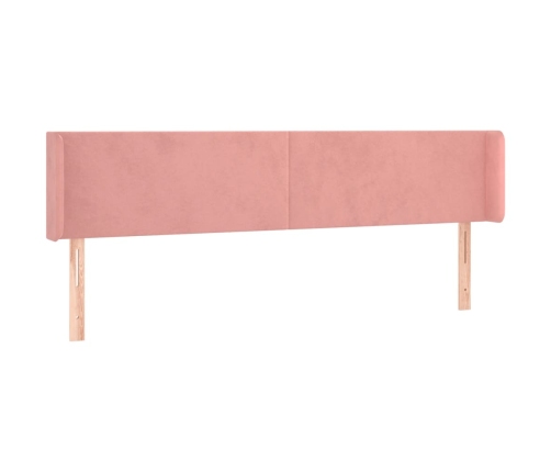 Led-Voodipeats, Roosa, 183X16X78/88 cm Samet