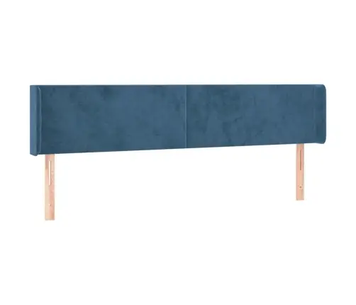 Led-Voodipeats, Tumesinine, 203X16X78/88 cm Samet