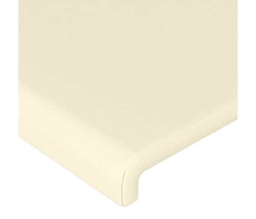 Gultas Galvgalis Ar Led, 103X16X78/88 Cm, Krēmkrāsas Vidaxl