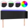 Galvūgalis Su Led, Juodos Spalvos, 147X16X78/88cm Dirbtinė Oda Galvūgalis Su Led, Juodos Spalvos, 147X16X78/88cm Dirbtinė Oda
