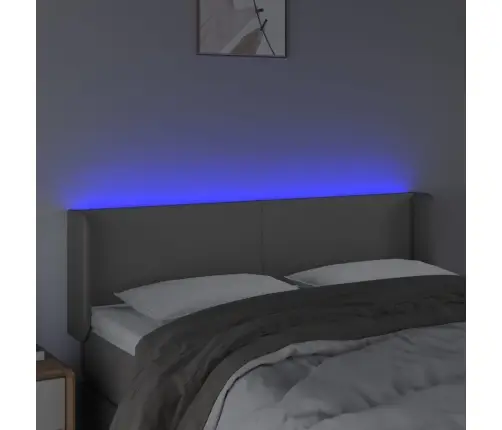 Led-Voodipeats, Hall, 147X16X78/88 cm Kunstnahk Led-Voodipeats, Hall, 147X16X78/88 cm Kunstnahk