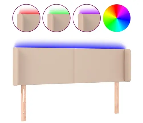 Galvūgalis Su Led,Kapučino Spalvos, 147X16X78/88Cm