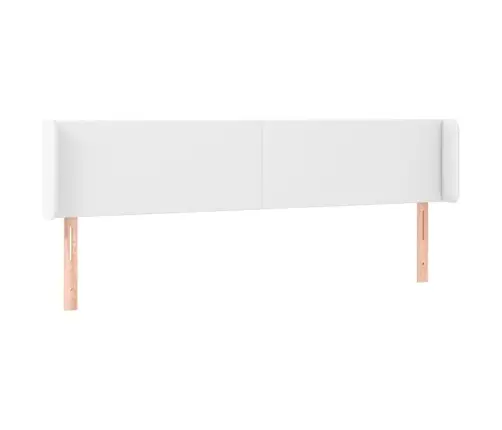 Galvūgalis Su Led, Baltos Spalvos, 163X16X78/88cm Dirbtinė Oda