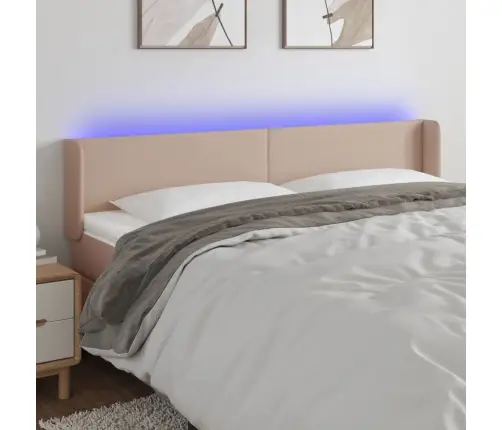 Led-Voodipeats Cappuccino 183X16X78/88 Cm Kunstnahk