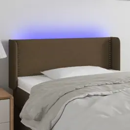 Gultas Galvgalis Ar Led, 103X16X78/88 Cm, Tumši Brūns Audums Vidaxl