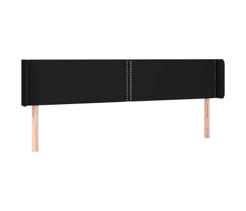 Gultas Galvgalis Ar Led, 163X16X78/88 Cm, Melns Audums Vidaxl