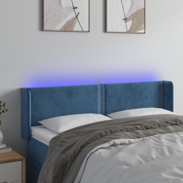 Led-Voodipeats, Tumesinine, 147X16X78/88 cm Samet