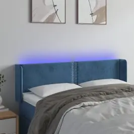 Led-Voodipeats, Tumesinine, 147X16X78/88 cm Samet