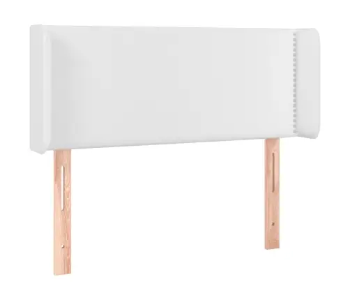 Gultas Galvgalis Ar Led, 83X16X78/88 Cm, Balta Mākslīgā Āda Vidaxl