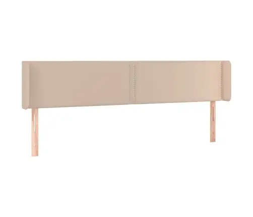 Gultas Galvgalis Ar Led, 203X16X78/88 Cm, Kapučīno Mākslīgā Āda Vidaxl