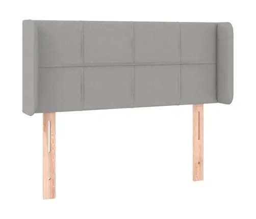 Gultas Galvgalis Ar Led, 83X16X78/88 Cm, Gaiši Pelēks Audums Vidaxl