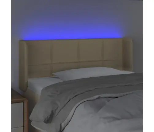 Galvūgalis Su Led, Kreminės Spalvos, 103X16X78/88cm Audinys