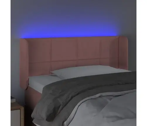 Led-Voodipeats, Roosa, 93X16X78/88 cm Samet