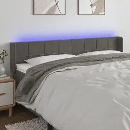 Led-Voodipeats, Tumehall, 163X16X78/88 cm Samet