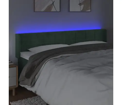 Galvūgalis Su Led, Tamsiai Žalias, 183X16X78/88cm Aksomas Galvūgalis Su Led, Tamsiai Žalias, 183X16X78/88cm Aksomas