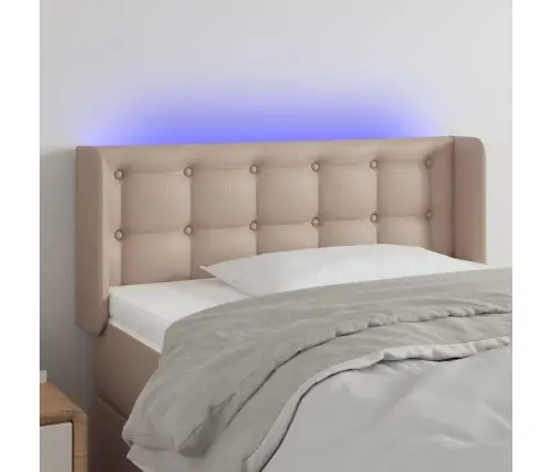 Led-Voodipeats Cappuccino 83X16X78/88 Cm Kunstnahk