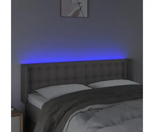 Gultas Galvgalis Ar Led, 147X16X78/88 Cm, Pelēka Mākslīgā Āda Vidaxl Gultas Galvgalis Ar Led, 147X16X78/88 Cm, Pelēka Mākslīgā Āda Vidaxl