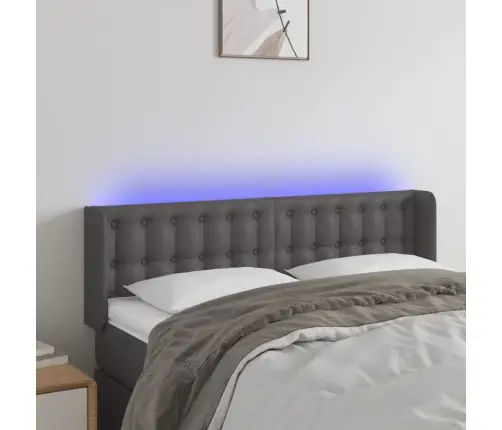 Gultas Galvgalis Ar Led, 147X16X78/88 Cm, Pelēka Mākslīgā Āda Vidaxl Gultas Galvgalis Ar Led, 147X16X78/88 Cm, Pelēka Mākslīgā Āda Vidaxl
