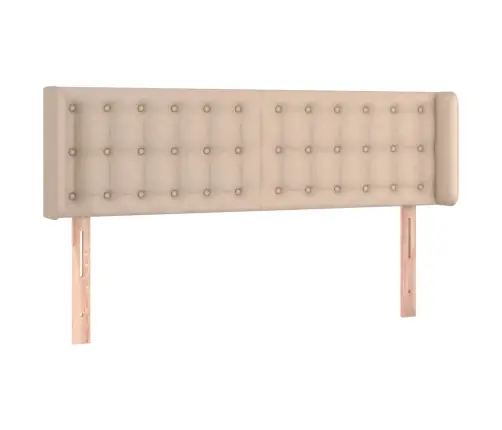 Gultas Galvgalis Ar Led, 147X16X78/88 Cm, Kapučīno Mākslīgā Āda Vidaxl