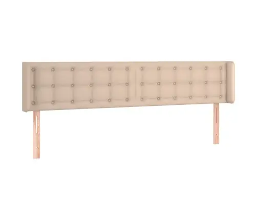 Gultas Galvgalis Ar Led, 163X16X78/88 Cm, Kapučīno Mākslīgā Āda Vidaxl