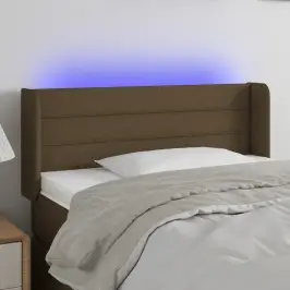 Gultas Galvgalis Ar Led, 93X16X78/88 Cm, Tumši Brūns Audums Vidaxl
