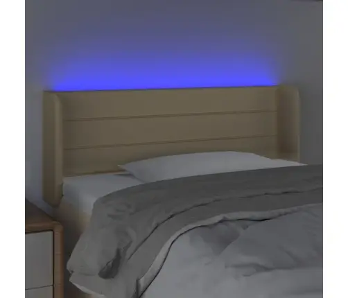 Led-Voodipeats, Kreemjas, 93X16X78/88 cm Kangas