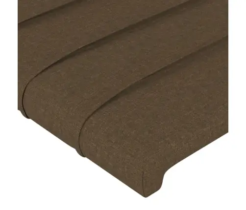 Gultas Galvgalis Ar Led, 147X16X78/88 Cm, Tumši Brūns Audums Vidaxl