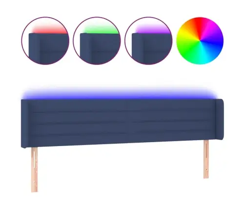 Led-Voodipeats, Sinine, 203X16X78/88 cm Kangas