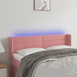 Led-Voodipeats, Roosa, 147X16X78/88 cm Samet