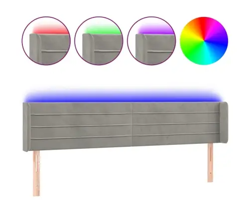 Led-Voodipeats, Helehall, 163X16X78/88 cm Samet