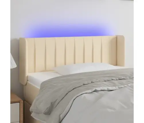 Led-Voodipeats, Kreemjas, 83X16X78/88 cm Kangas