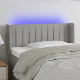 Galvūgalis Su Led, Šviesiai Pilkas, 93X16X78/88cm Audinys