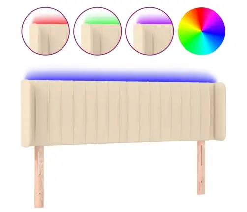 Led-Voodipeats, Kreemjas, 147X16X78/88 cm Kangas