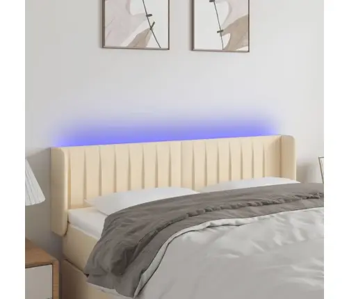 Led-Voodipeats, Kreemjas, 147X16X78/88 cm Kangas