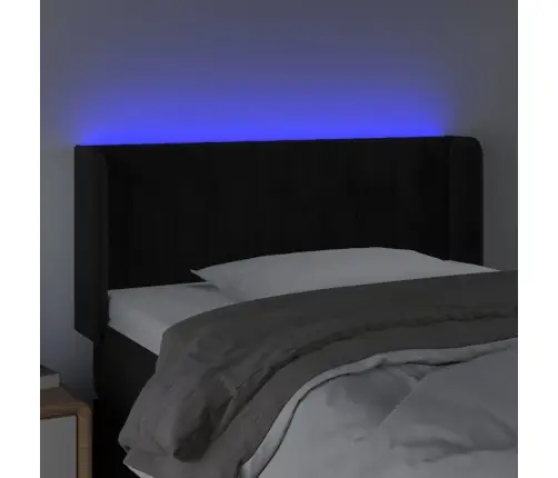 Gultas Galvgalis Ar Led, 83X16X78/88 Cm, Melns Samts Vidaxl Gultas Galvgalis Ar Led, 83X16X78/88 Cm, Melns Samts Vidaxl