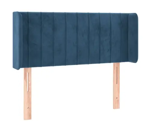 Galvūgalis Su Led, Tamsiai Mėlynas, 93X16X78/88cm Aksomas