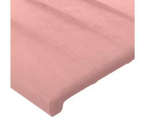 Gultas Galvgalis Ar Led, 93X16X78/88 Cm, Rozā Samts Vidaxl
