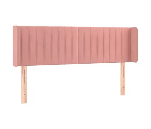 Gultas Galvgalis Ar Led, 147X16X78/88 Cm, Rozā Samts Vidaxl Gultas Galvgalis Ar Led, 147X16X78/88 Cm, Rozā Samts Vidaxl