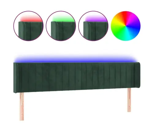 Led-Voodipeats, Tumeroheline, 163X16X78/88 cm Samet