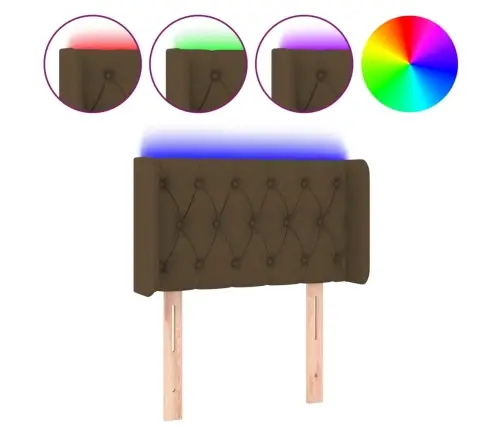 Led-Voodipeats, Tumepruun, 83X16X78/88 cm Kangas