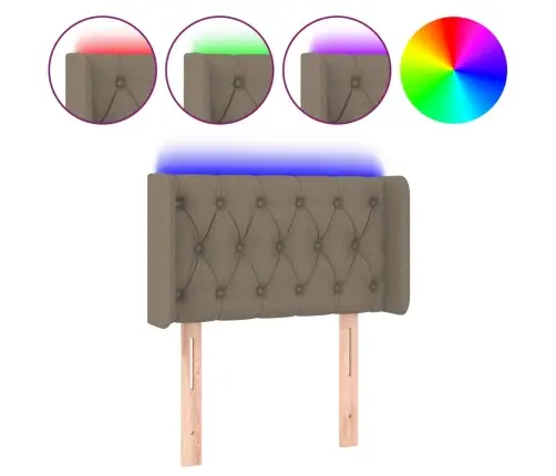 Led-Voodipeats, Pruunikashall, 83X16X78/88 cm Kangas