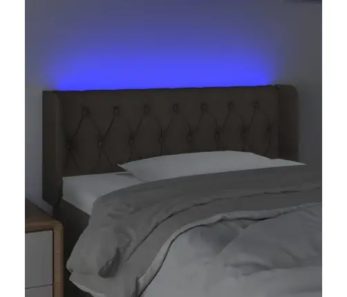 Gultas Galvgalis Ar Led, 103X16X78/88 Cm, Pelēkbrūns Audums Vidaxl Gultas Galvgalis Ar Led, 103X16X78/88 Cm, Pelēkbrūns Audums Vidaxl