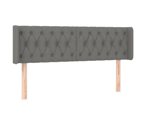 Gultas Galvgalis Ar Led, 163X16X78/88 Cm, Tumši Pelēks Audums Vidaxl