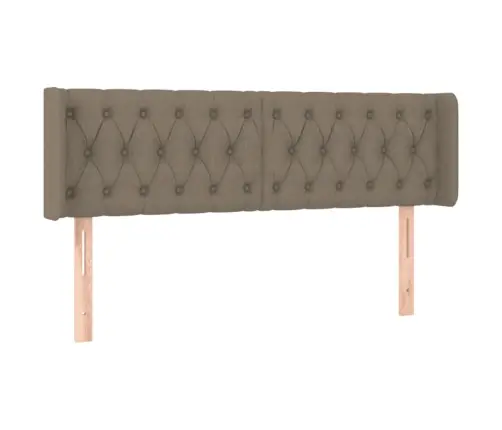 Gultas Galvgalis Ar Led, 163X16X78/88 Cm, Pelēkbrūns Audums Vidaxl