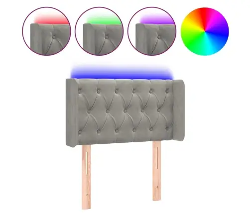 Led-Voodipeats, Helehall, 83X16X78/88 cm Samet