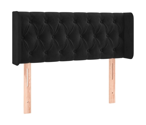 Gultas Galvgalis Ar Led, 103X16X78/88 Cm, Melns Samts Vidaxl