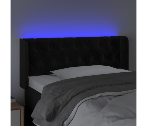 Gultas Galvgalis Ar Led, 103X16X78/88 Cm, Melns Samts Vidaxl