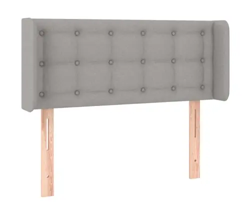 Gultas Galvgalis Ar Led, 83X16X78/88 Cm, Gaiši Pelēks Audums Vidaxl