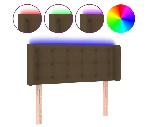 Led-Voodipeats, Tumepruun, 83X16X78/88 cm Kangas