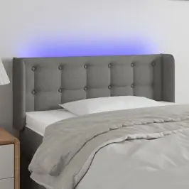 Gultas Galvgalis Ar Led, 103X16X78/88 Cm, Tumši Pelēks Audums Vidaxl